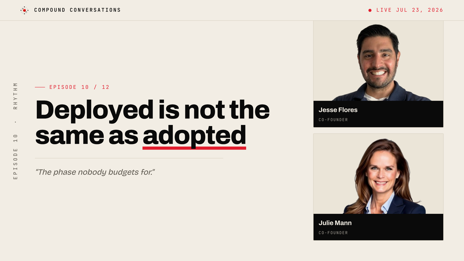 Deployed is not the same as adopted