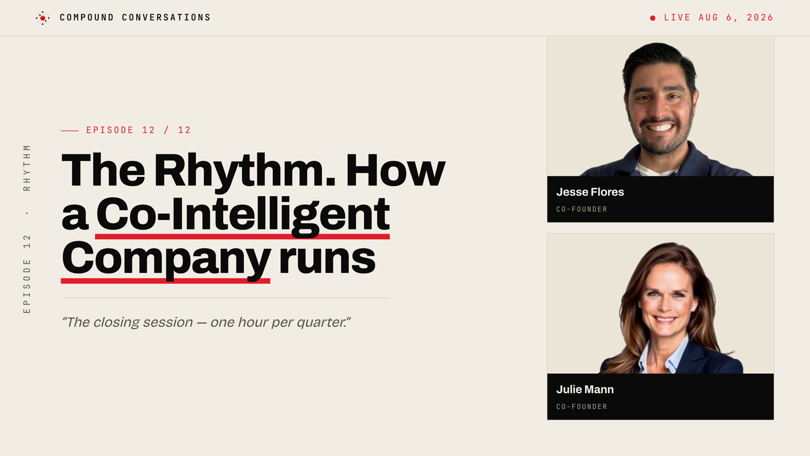 The Rhythm. How a Co-Intelligent Company runs.